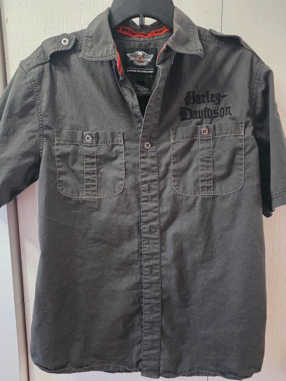 Harley-Davidson Genuine Motorclothes Mechanic Garage Shirt Gray Medium